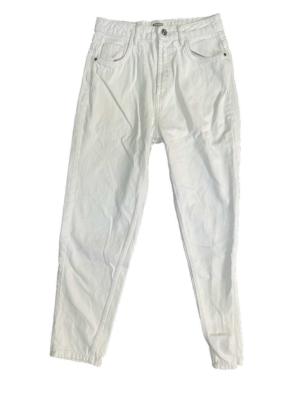 Women's Zara Authentic Denim 26 Inch Waist White Denim Jeans Skinny
